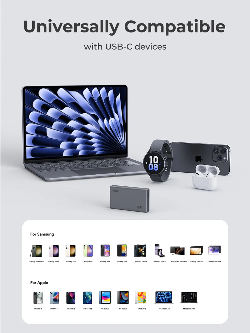  AUKEY Comet Slim 67W PD Wall Charger